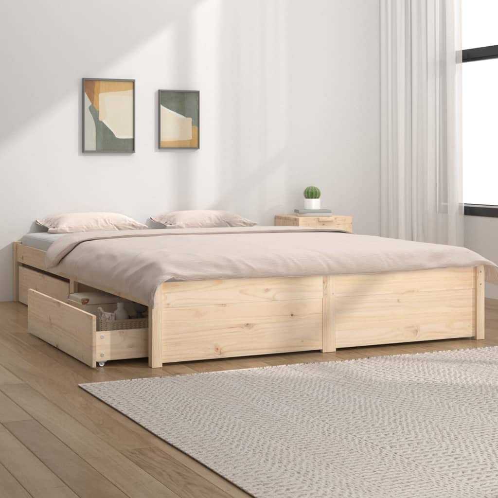 ベッドフレーム 160cm bed frame with drawers vidaXL Bed frame with drawers 160x200 cm : Amazon.nl: Home & Kitchen